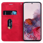 For Samsung Galaxy S20 Frosted Business Magnetic Horizontal Flip PU Leather Case with Holder & Card Slot & Lanyard(Red)