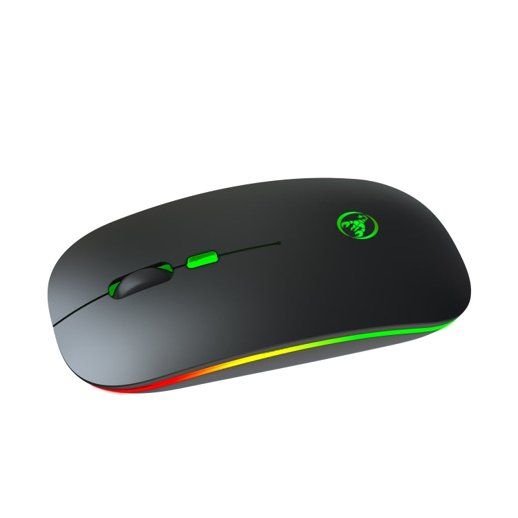 HXSJ T18 2.4GHZ 1600dpi Dual-mode Light-emitting Wireless Mouse USB + Bluetooth 5.1 Rechargeable