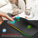 HXSJ T18 2.4GHZ 1600dpi Dual-mode Light-emitting Wireless Mouse USB + Bluetooth 5.1 Rechargeable