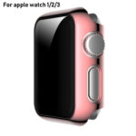 For Apple Watch Series 3 & 2 & 1 38mm Full Coverage Plating Glass Case(Pink)