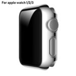 For Apple Watch Series 3 & 2 & 1 38mm Full Coverage Plating Glass Case(Silver)