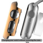 For Apple Watch Series 3 & 2 & 1 42mm Full Coverage PlatingGlass Case(Rose Gold)