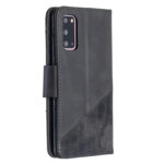 For Samsung Galaxy S20 Matching Color Crocodile Texture Horizontal Flip PU Leather Case with Wallet & Holder & Card Slots(Black)