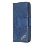 For Samsung Galaxy S20 Matching Color Crocodile Texture Horizontal Flip PU Leather Case with Wallet & Holder & Card Slots(Blue)