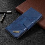 For Samsung Galaxy S20 Matching Color Crocodile Texture Horizontal Flip PU Leather Case with Wallet & Holder & Card Slots(Blue)