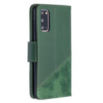 For Samsung Galaxy S20 Matching Color Crocodile Texture Horizontal Flip PU Leather Case with Wallet & Holder & Card Slots(Green)