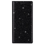 For Samsung Galaxy S20 Ultrathin Glitter Magnetic Horizontal Flip Leather Case with Holder & Card Slots(Black)