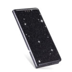 For Samsung Galaxy S20 Ultrathin Glitter Magnetic Horizontal Flip Leather Case with Holder & Card Slots(Black)