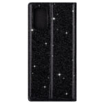 For Samsung Galaxy S20 Ultrathin Glitter Magnetic Horizontal Flip Leather Case with Holder & Card Slots(Black)