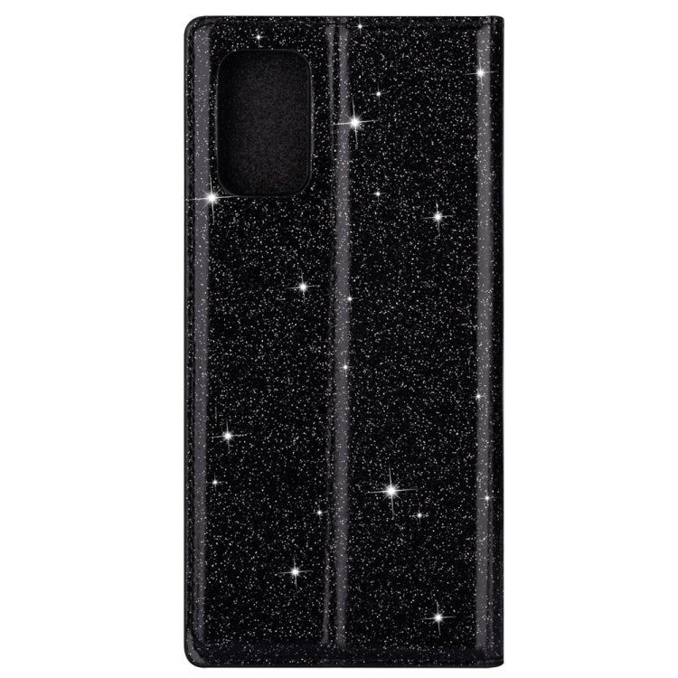 For Samsung Galaxy S20 Ultrathin Glitter Magnetic Horizontal Flip Leather Case with Holder & Card Slots(Black)