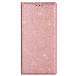 For Samsung Galaxy S20 Ultrathin Glitter Magnetic Horizontal Flip Leather Case with Holder & Card Slots(Rose Gold)