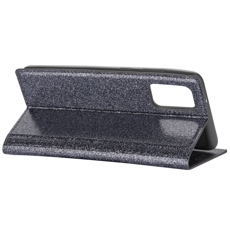 For Samsung Galaxy S20 Ultrathin Glitter Magnetic Horizontal Flip Leather Case with Holder & Card Slots(Gray)