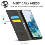 For Samsung Galaxy S20 LC.IMEEKE Strong Magnetism Ultra-thin Horizontal Flip Shockproof Matte TPU + PU Leather Case with Holder & Card Slots & Wallet(Black)