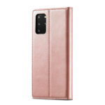 For Samsung Galaxy S20 LC.IMEEKE Strong Magnetism Ultra-thin Horizontal Flip Shockproof Matte TPU + PU Leather Case with Holder & Card Slots & Wallet(Rose Gold)