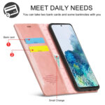 For Samsung Galaxy S20 LC.IMEEKE Strong Magnetism Ultra-thin Horizontal Flip Shockproof Matte TPU + PU Leather Case with Holder & Card Slots & Wallet(Rose Gold)