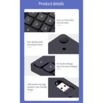 533 35 Keys 2.4G Ultra-thin Design Wireless Charging Digital Keyboard