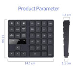 533 35 Keys 2.4G Ultra-thin Design Wireless Charging Digital Keyboard