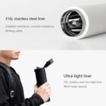 Original Xiaomi Mijia Insulation Vacuum Cup Stainless Steel Portable Water Bottle, Capacity : 480mL(White)