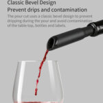 Original Xiaomi Youpin Huohou Red Wine Fast Decanter Pouring Tools Mini Wine Suction Bottle Air Filter Pourer Aerator(Black)