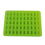 2 PCS 50 Holes Small Bear Chocolate Tray Silicone Mold Cookie Mold Candy Mold, Random Color Delivery, Size: 19*13.7*1cm