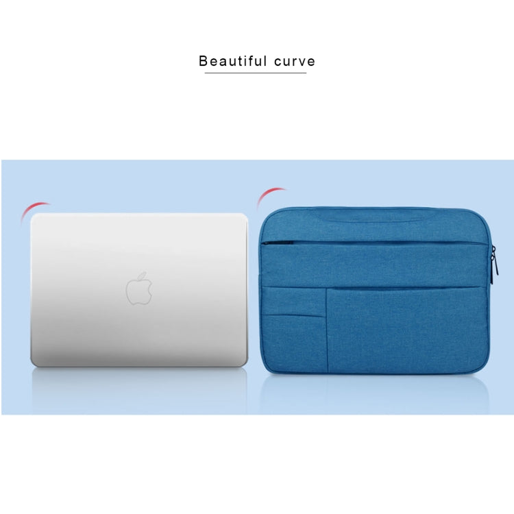 Universal Multiple Pockets Wearable Oxford Cloth Soft Portable Leisurely Handle Laptop Tablet Bag, For 13.3 inch and Below Macbook, Samsung, Lenovo, Sony, DELL Alienware, CHUWI, ASUS, HP (Blue)