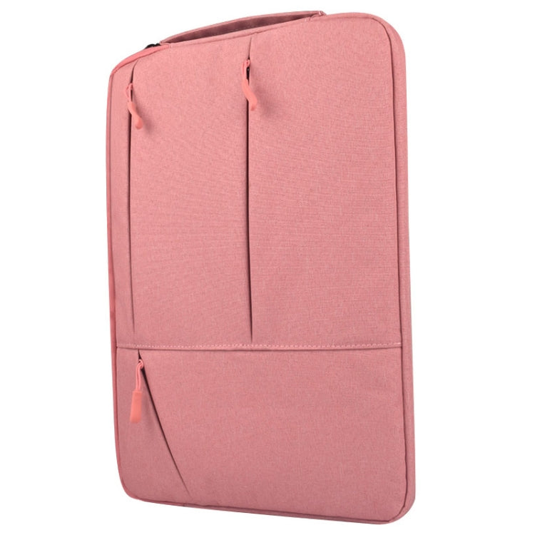 Universal Multiple Pockets Wearable Oxford Cloth Soft Portable Simple Business Laptop Tablet Bag, For 13.3 inch and Below Macbook, Samsung, Lenovo, Sony, DELL Alienware, CHUWI, ASUS, HP (Pink)