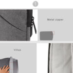 Universal Multiple Pockets Wearable Oxford Cloth Soft Portable Simple Business Laptop Tablet Bag, For 15.6 inch and Below Macbook, Samsung, Lenovo, Sony, DELL Alienware, CHUWI, ASUS, HP (Light Grey)