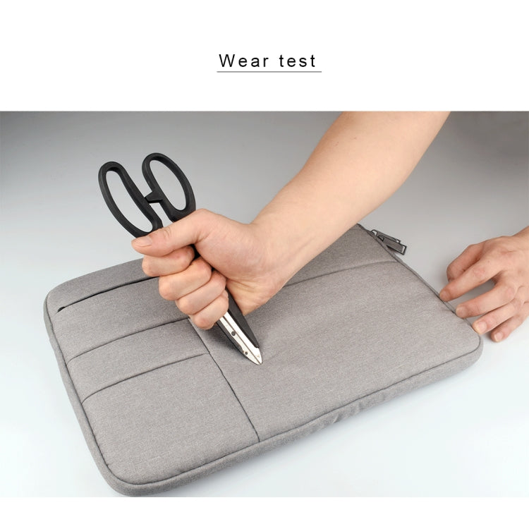 Universal Multiple Pockets Wearable Oxford Cloth Soft Portable Leisurely Laptop Tablet Bag, For 12 inch and Below Macbook, Samsung, Lenovo, Sony, DELL Alienware, CHUWI, ASUS, HP (Grey)