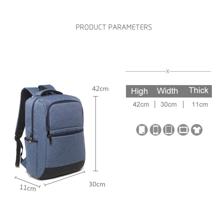 Universal Multi-Function Oxford Cloth Laptop Computer Shoulders Bag Business Backpack Students Bag, Size: 42x30x11cm, For 15.6 inch and Below Macbook, Samsung, Lenovo, Sony, DELL Alienware, CHUWI, ASUS, HP(Blue)