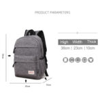 Universal Multi-Function Canvas Cloth Laptop Computer Shoulders Bag Leisurely Backpack Students Bag, Size: 36x25x10cm, For 13.3 inch and Below Macbook, Samsung, Lenovo, Sony, DELL Alienware, CHUWI, ASUS, HP(Black)