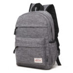 Universal Multi-Function Canvas Cloth Laptop Computer Shoulders Bag Leisurely Backpack Students Bag, Size: 36x25x10cm, For 13.3 inch and Below Macbook, Samsung, Lenovo, Sony, DELL Alienware, CHUWI, ASUS, HP(Grey)