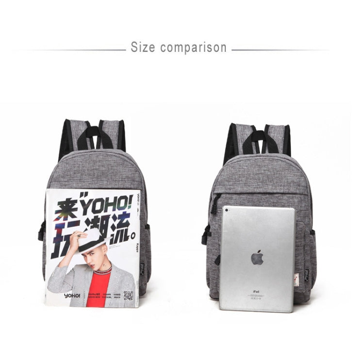 Universal Multi-Function Canvas Cloth Laptop Computer Shoulders Bag Leisurely Backpack Students Bag, Size: 36x25x10cm, For 13.3 inch and Below Macbook, Samsung, Lenovo, Sony, DELL Alienware, CHUWI, ASUS, HP(Grey)