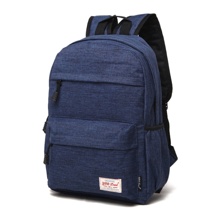 Universal Multi-Function Canvas Cloth Laptop Computer Shoulders Bag Leisurely Backpack Students Bag, Size: 36x25x10cm, For 13.3 inch and Below Macbook, Samsung, Lenovo, Sony, DELL Alienware, CHUWI, ASUS, HP(Blue)