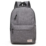 Universal Multi-Function Canvas Laptop Computer Shoulders Bag Leisurely Backpack Students Bag, Small Size: 37x26x12cm, For 13.3 inch and Below Macbook, Samsung, Lenovo, Sony, DELL Alienware, CHUWI, ASUS, HP(Grey)