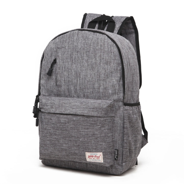 Universal Multi-Function Canvas Laptop Computer Shoulders Bag Leisurely Backpack Students Bag, Small Size: 37x26x12cm, For 13.3 inch and Below Macbook, Samsung, Lenovo, Sony, DELL Alienware, CHUWI, ASUS, HP(Grey)