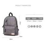 Universal Multi-Function Canvas Laptop Computer Shoulders Bag Leisurely Backpack Students Bag, Small Size: 37x26x12cm, For 13.3 inch and Below Macbook, Samsung, Lenovo, Sony, DELL Alienware, CHUWI, ASUS, HP(Grey)