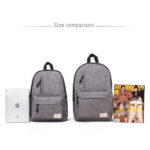 Universal Multi-Function Canvas Laptop Computer Shoulders Bag Leisurely Backpack Students Bag, Small Size: 37x26x12cm, For 13.3 inch and Below Macbook, Samsung, Lenovo, Sony, DELL Alienware, CHUWI, ASUS, HP(Grey)