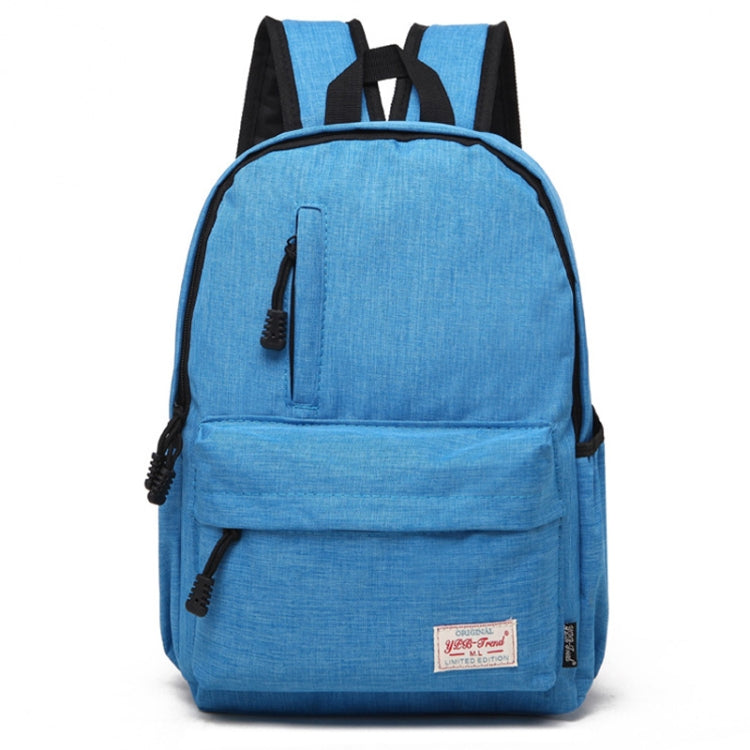 Universal Multi-Function Canvas Laptop Computer Shoulders Bag Leisurely Backpack Students Bag, Small Size: 37x26x12cm, For 13.3 inch and Below Macbook, Samsung, Lenovo, Sony, DELL Alienware, CHUWI, ASUS, HP(Baby Blue)