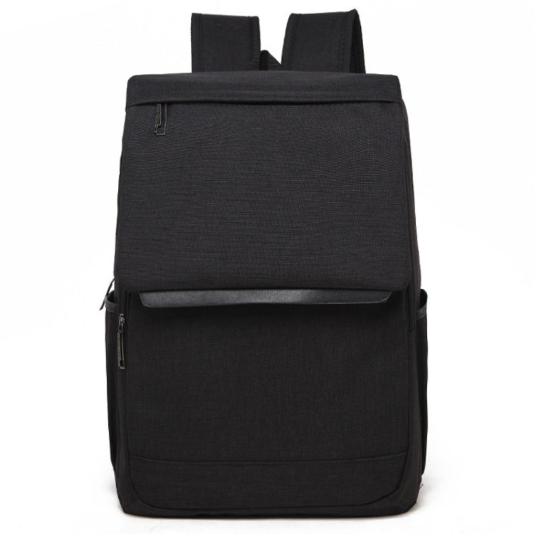 Universal Multi-Function Canvas Laptop Computer Shoulders Bag Leisurely Backpack Students Bag, Size: 42x30x12cm, For 15.6 inch and Below Macbook, Samsung, Lenovo, Sony, DELL Alienware, CHUWI, ASUS, HP(Black)