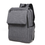 Universal Multi-Function Canvas Laptop Computer Shoulders Bag Leisurely Backpack Students Bag, Size: 42x30x12cm, For 15.6 inch and Below Macbook, Samsung, Lenovo, Sony, DELL Alienware, CHUWI, ASUS, HP(Grey)