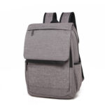 Universal Multi-Function Canvas Laptop Computer Shoulders Bag Leisurely Backpack Students Bag, Size: 42x30x12cm, For 15.6 inch and Below Macbook, Samsung, Lenovo, Sony, DELL Alienware, CHUWI, ASUS, HP(Light Grey)