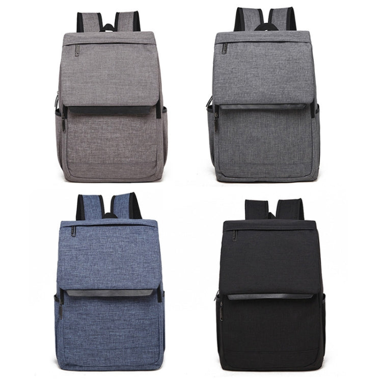 Universal Multi-Function Canvas Laptop Computer Shoulders Bag Leisurely Backpack Students Bag, Size: 42x30x12cm, For 15.6 inch and Below Macbook, Samsung, Lenovo, Sony, DELL Alienware, CHUWI, ASUS, HP(Blue)