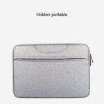 Breathable Wear-resistant Shoulder Handheld Zipper Laptop Bag, For 14 inch and Below Macbook, Samsung, Lenovo, Sony, DELL Alienware, CHUWI, ASUS, HP (Grey)