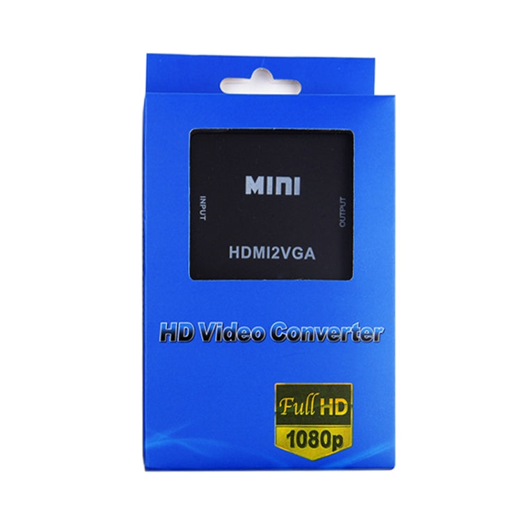 HOWEI HW-2109 Mini HDMI to VGA Video Audio Converter (Black)