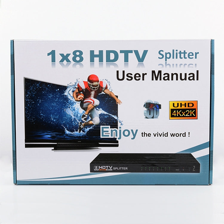 1 x 8 Full HD 1080P HDMI Splitter with Switch, Support 3D & 4K x 2K