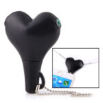 1 Male to 2 Females 3.5mm Jack Plug Multi-function Heart Shaped Earphone Audio Video Splitter Adapter with Key Chain for iPhone, iPad, iPod, Samsung, Xiaomi, HTC and Other 3.5 mm Audio Interface Electronic Digital Products(Black)