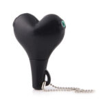 1 Male to 2 Females 3.5mm Jack Plug Multi-function Heart Shaped Earphone Audio Video Splitter Adapter with Key Chain for iPhone, iPad, iPod, Samsung, Xiaomi, HTC and Other 3.5 mm Audio Interface Electronic Digital Products(Black)