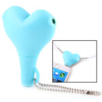 1 Male to 2 Females 3.5mm Jack Plug Multi-function Heart Shaped Earphone Audio Video Splitter Adapter with Key Chain for iPhone, iPad, iPod, Samsung, Xiaomi, HTC and Other 3.5 mm Audio Interface Electronic Digital Products(Blue)