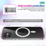 For iPhone 7 Plus / 8  Plus Magsafe Case Simple Magnetic Ring All-inclusive Clear Crystal Acrylic PC +TPU Shockproof Case