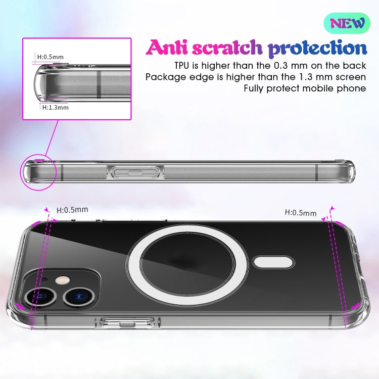 For iPhone 7 Plus / 8  Plus Magsafe Case Simple Magnetic Ring All-inclusive Clear Crystal Acrylic PC +TPU Shockproof Case